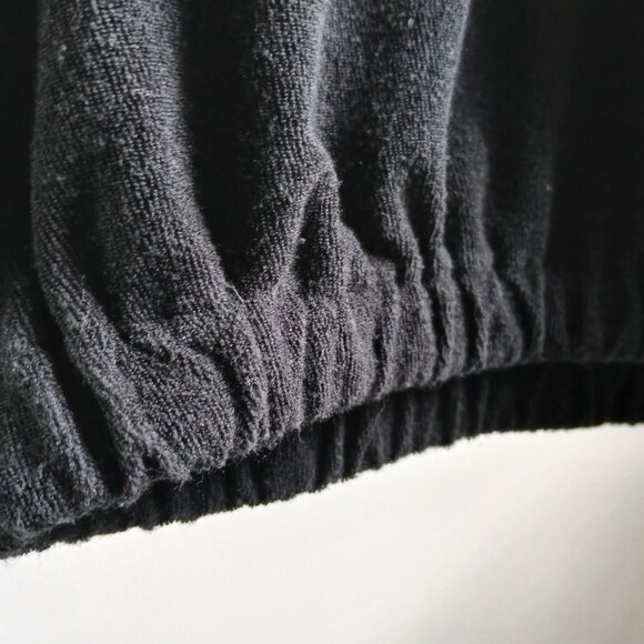 Y2K Vintage Juicy Couture Black & White Cap Sleeves Terry Cloth Tee - Picture 3 of 11